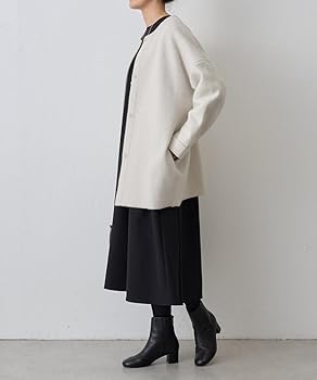 美品 24AW◎ビアズリー 洗えるニットコート ノーカラー オフホワイト Amazon.co.jp: [BEARDSLEY] [ビアズリー] 洗えるニットコート